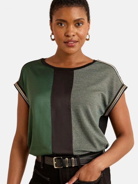 Foto van product love & roses Shirt groen / groen gemêleerd / zwart