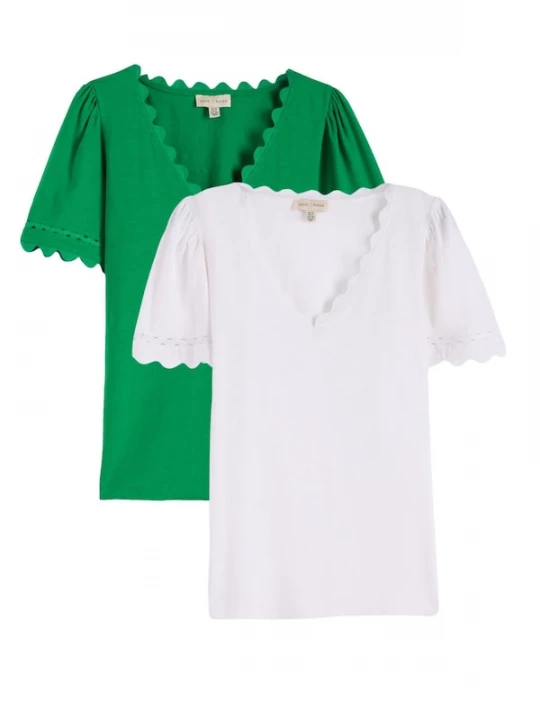 Foto van product love & roses Shirt groen / wit