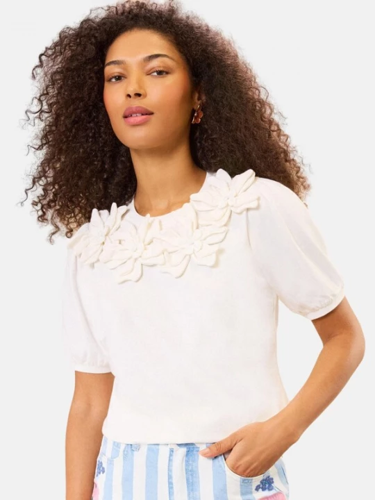Foto van product love & roses Shirt ivoor