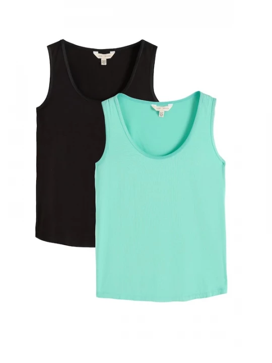 Foto van product love & roses Top aqua / zwart