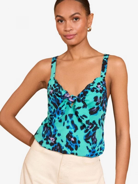 Foto van product love & roses Top blauw / aqua / lavendel / zwart