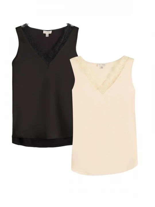 Foto van product love & roses Top crème / zwart