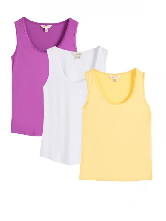 Foto van product love & roses Top geel / lila / wit