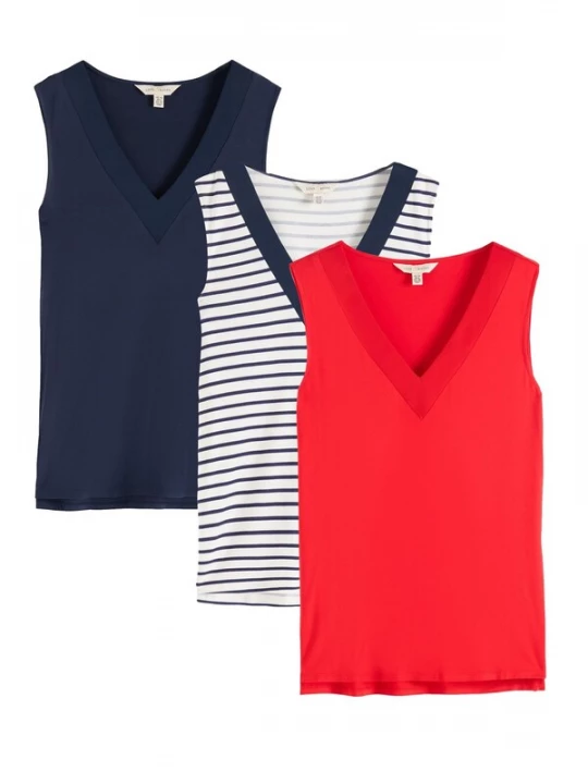 Foto van product love & roses Top navy / rood / wit