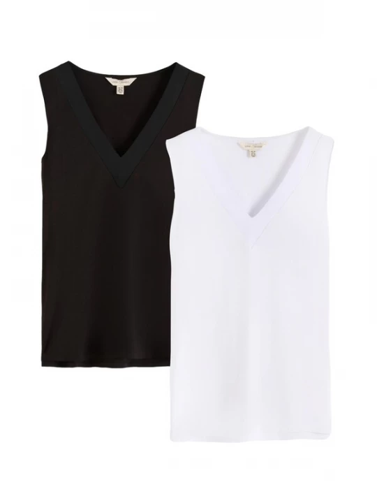Foto van product love & roses Top zwart / wit