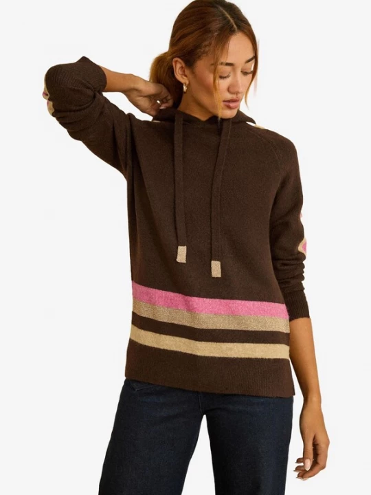 Foto van product love & roses Trui beige / bruin / pink