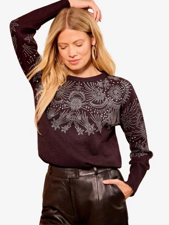 Foto van product love & roses Trui 'Christmas' bordeaux