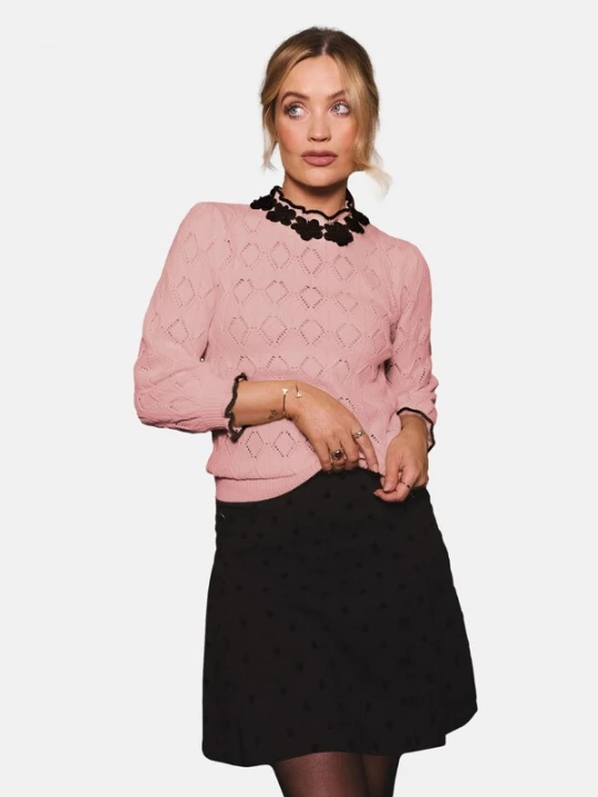 Foto van product love & roses Trui pink / zwart