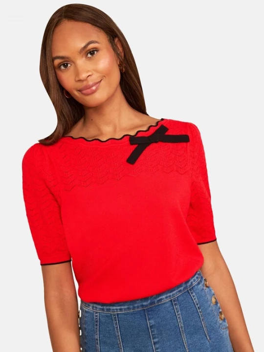 Foto van product love & roses Trui rood / zwart