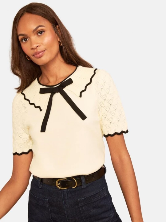Foto van product love & roses Trui zwart / offwhite