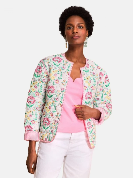 Foto van product love & roses Tussenjas geel / grasgroen / pink / wit
