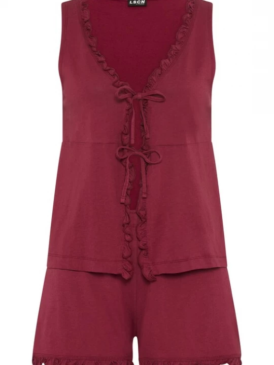Foto van product LSCN by LASCANA Korte pyjama bordeaux