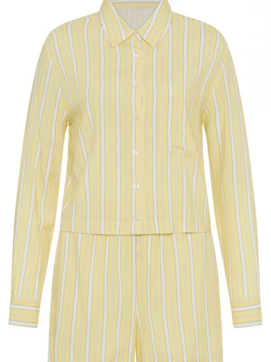 Foto van product LSCN by LASCANA Korte pyjama duifblauw / geel / wit