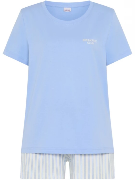 Foto van product LSCN by LASCANA Korte pyjama lichtblauw / wit