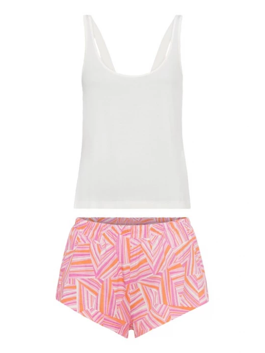 Foto van product LSCN by LASCANA Korte pyjama oranje / rosa / wit