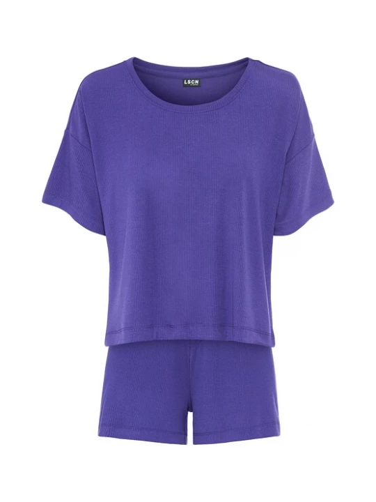 Foto van product LSCN by LASCANA Korte pyjama violetblauw