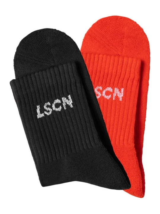 Foto van product LSCN by LASCANA Sokken rood / zwart / wit