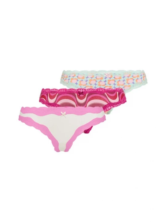Foto van product LSCN by LASCANA String blauw / pastelgroen / pink / magenta