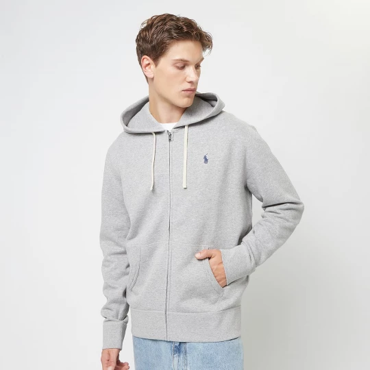 Foto van product LSFZHOODM6-Long Sleeve-Knit Polo Ralph Lauren grijs
