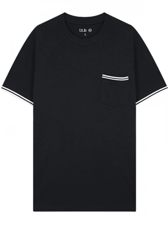 Foto van product LTB Jeans Shirt 'LTB Jeans T-Shirt mit kontrastierenden Piqué-Details' zwart