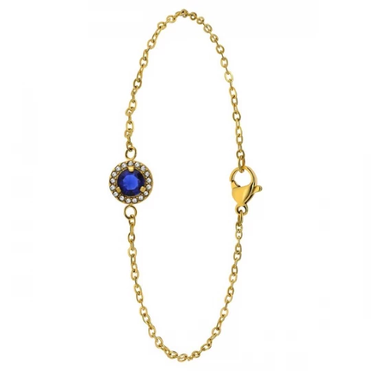 Foto van product Lucardi Armband blauw / goud