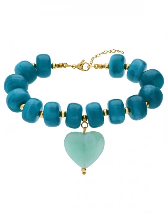 Foto van product Lucardi Armband blauw / goud