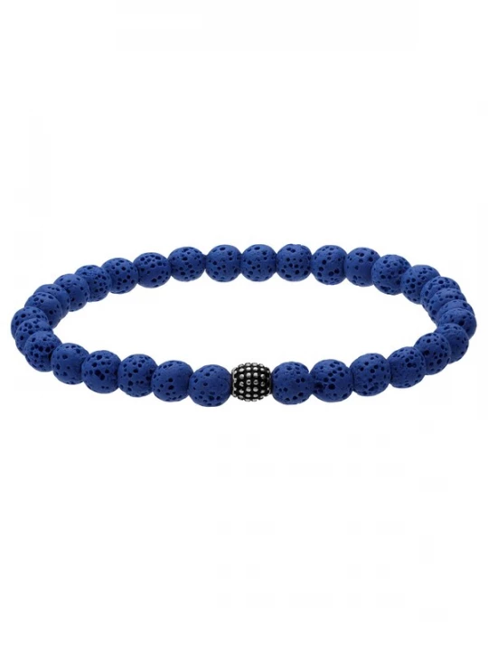 Foto van product Lucardi Armband blauw / zilver
