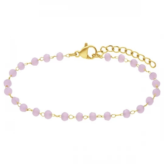 Foto van product Lucardi Armband 'Essentials' goud / lila