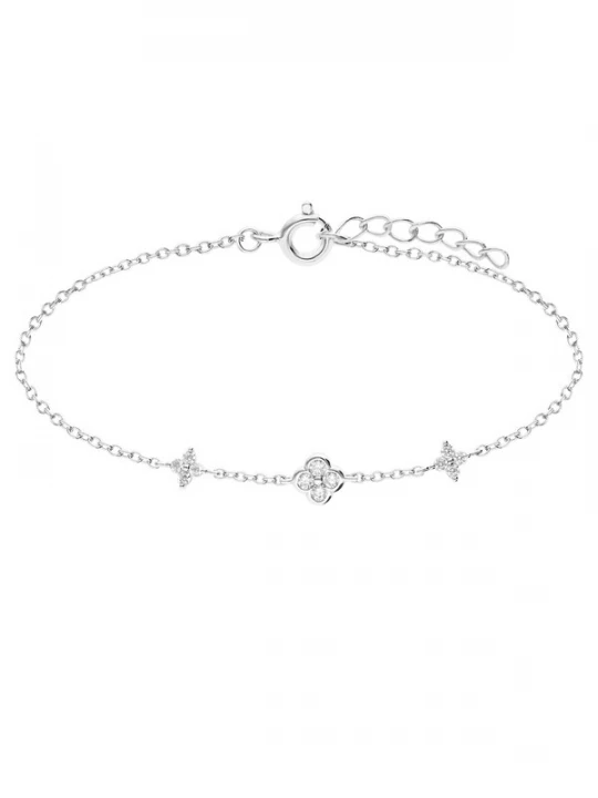 Foto van product Lucardi Armband 'Essentials' zilver / transparant