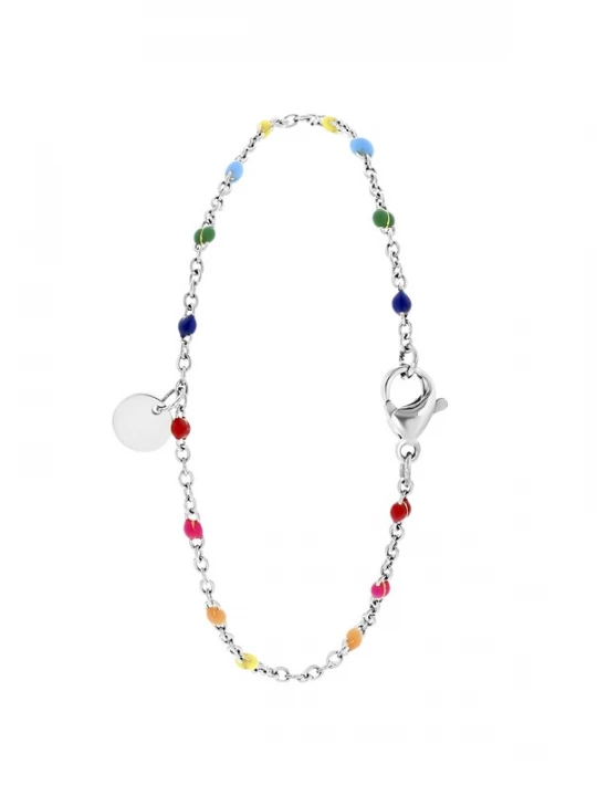 Foto van product Lucardi Armband gemengde kleuren / zilver