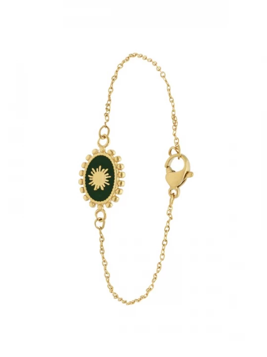 Foto van product Lucardi Armband goud / groen
