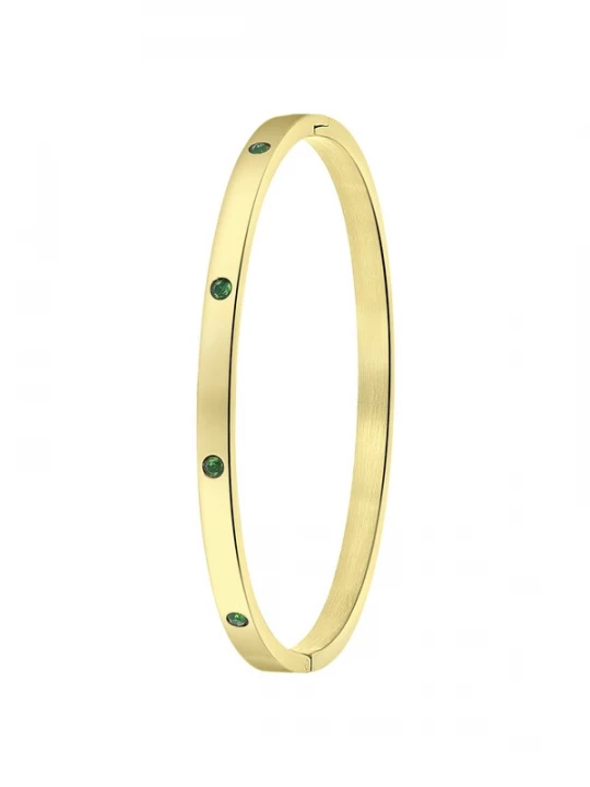 Foto van product Lucardi Armband goud / groen