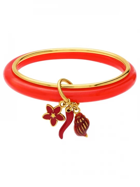 Foto van product Lucardi Armband goud / rood