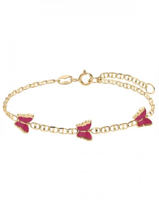 Foto van product Lucardi Armband goud / rood