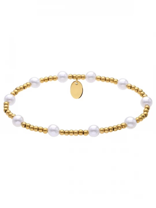 Foto van product Lucardi Armband goud / wit