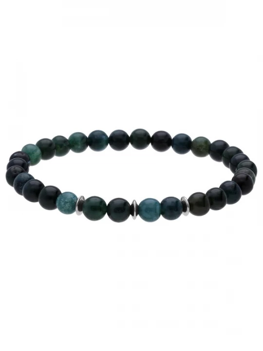 Foto van product Lucardi Armband groen / jade groen / donkergroen / zilver