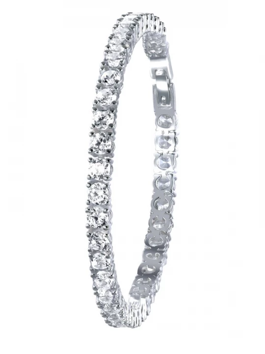 Foto van product Lucardi Armband 'Klassisch' zilver / transparant