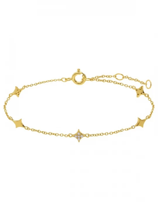 Foto van product Lucardi Armband 'Modernes Basic' goud