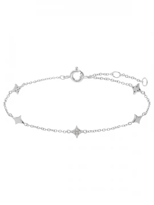 Foto van product Lucardi Armband 'Modernes Basic' zilver