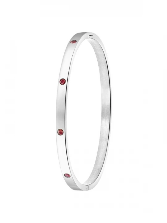 Foto van product Lucardi Armband rood / zilver