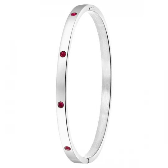 Foto van product Lucardi Armband rood / zilver