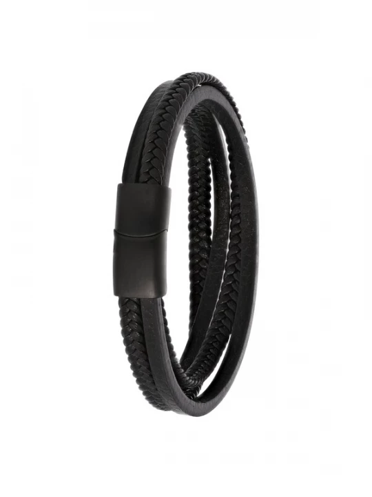 Foto van product Lucardi Armband 'Suit & Tie' zwart