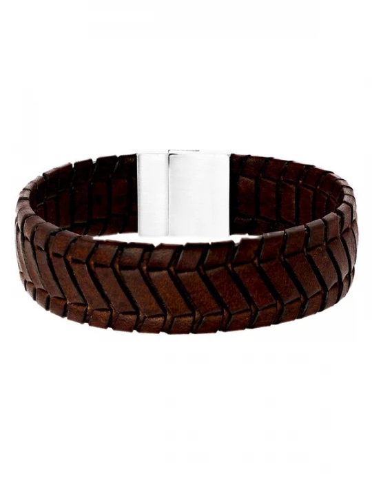 Foto van product Lucardi Armband 'Urban Story' bruin