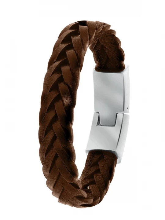 Foto van product Lucardi Armband 'Urban Story' bruin