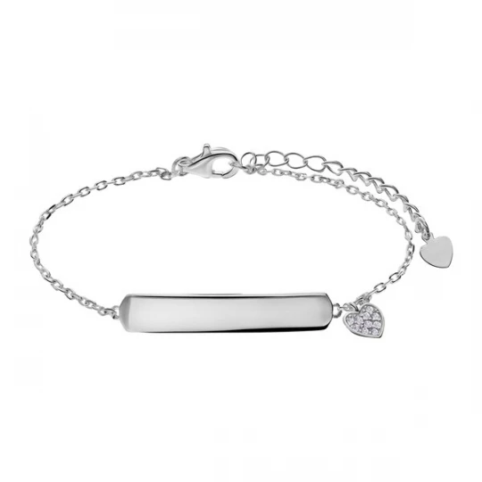 Foto van product Lucardi Armband zilver / transparant