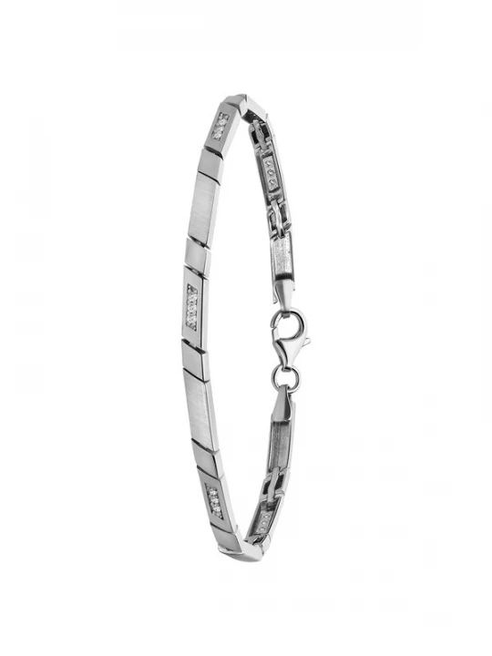 Foto van product Lucardi Armband zilver / transparant