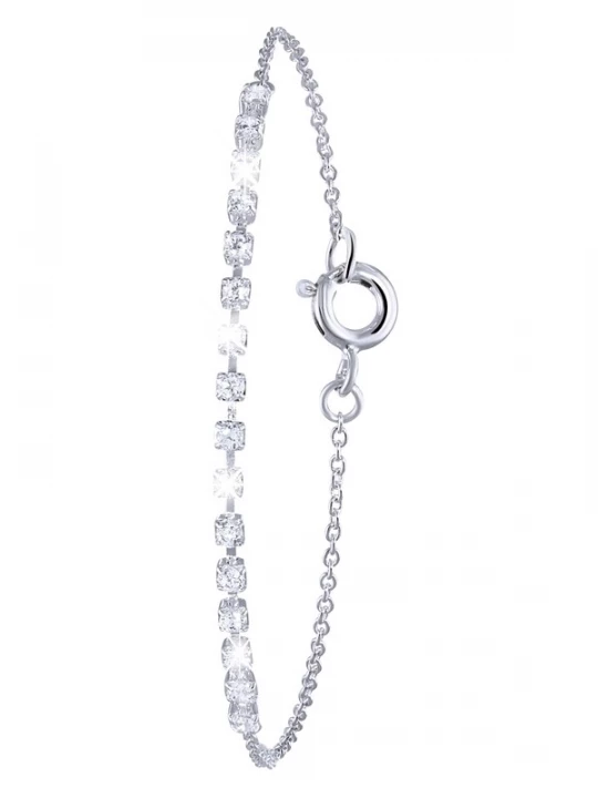 Foto van product Lucardi Armband zilver / transparant