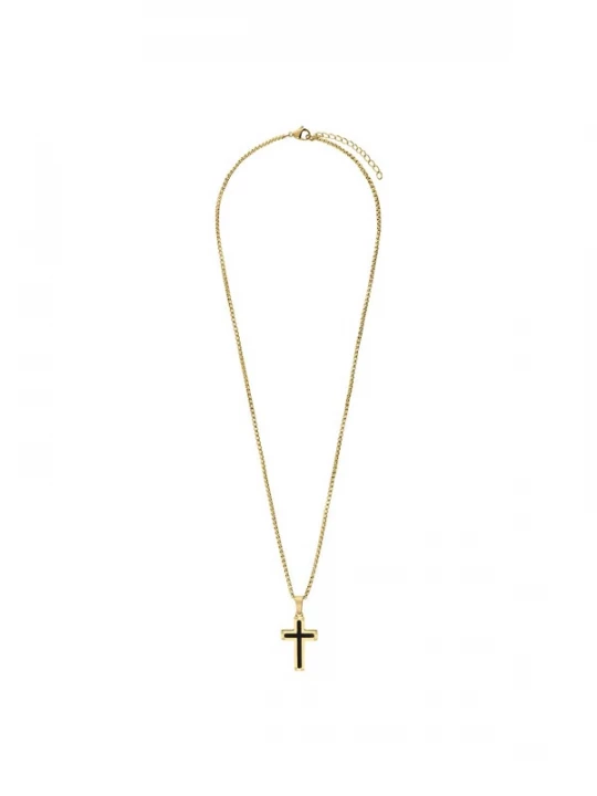 Foto van product Lucardi Ketting 'High Class' goud / zwart