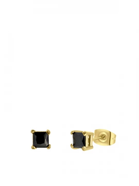 Foto van product Lucardi Oorbel goud / zwart