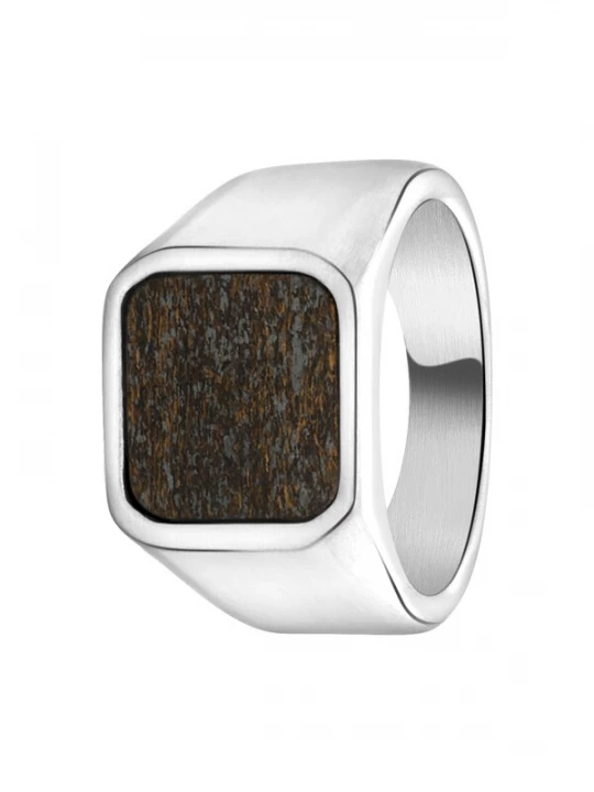 Foto van product Lucardi Ring bruin / zilver